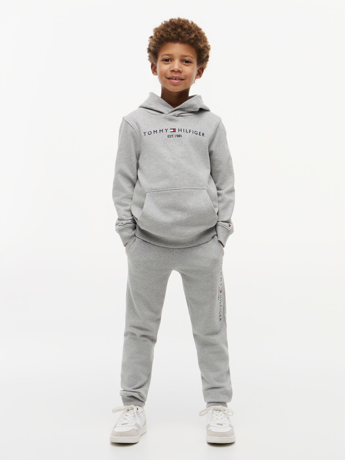 Essential Pure Cotton Logo Joggers — Grey