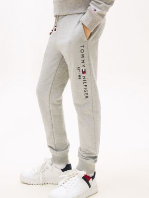 grau essential jogginghose aus reiner baumwolle für unisex kinder - tommy hilfiger