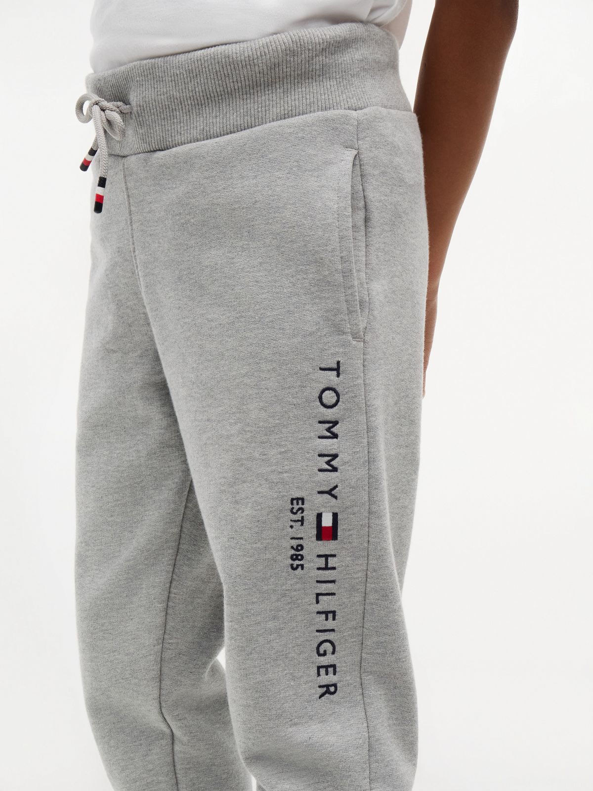Essential Pure Cotton Logo Joggers — Grey