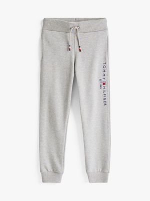 grau essential jogginghose aus reiner baumwolle für unisex kinder - tommy hilfiger