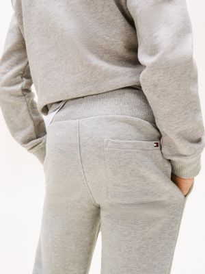 grey essential pure cotton logo joggers for kids gender inclusive tommy hilfiger