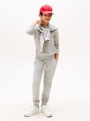 jogging essential en pur coton à logo grey pour enfant unisexe tommy hilfiger