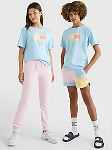 blau exclusive pastel pop bio-baumwoll-t-shirt für kids unisex - tommy hilfiger