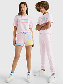 rosa exclusive pastel pop bio-baumwoll-t-shirt für kids unisex - tommy hilfiger