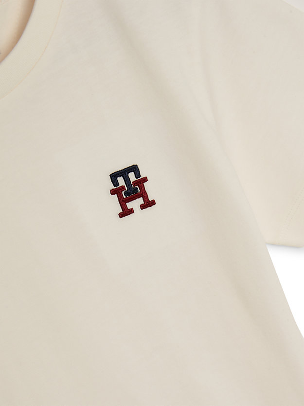 Camiseta con monograma TH bordado ANCIENT WHITE de kids unisex TOMMY HILFIGER