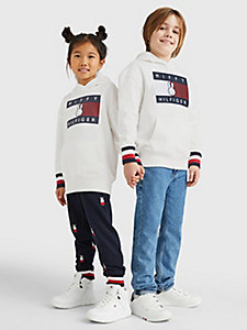 wit tommy x miffy uniseks hoodie voor kids unisex - tommy hilfiger