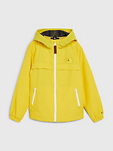 yellow hooded chicago windbreaker for kids unisex tommy hilfiger