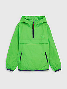 veste popover chicago compressible à capuche vert pour kids unisex tommy hilfiger