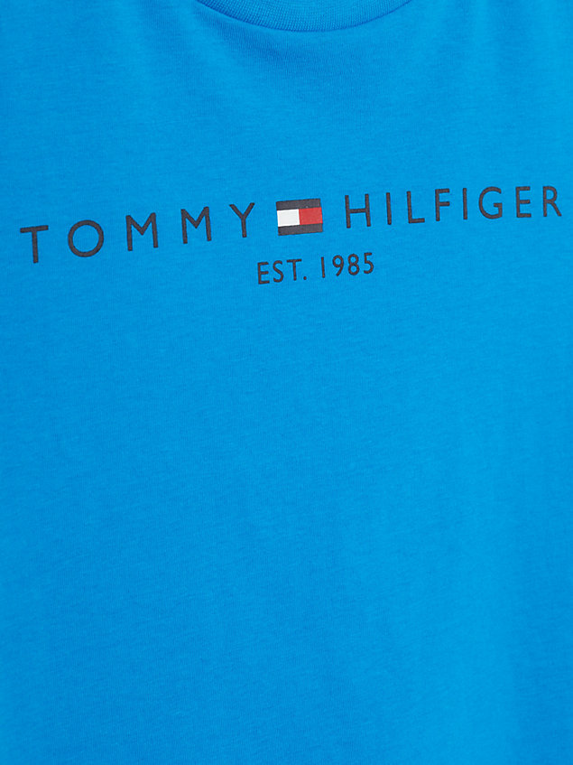 blue dual gender th established essential t-shirt for kids unisex tommy hilfiger