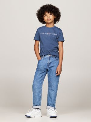 Logo Crew Neck T-Shirt | Blue | Tommy Hilfiger