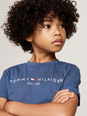 Logo Crew Neck T-Shirt | Blue | Tommy Hilfiger
