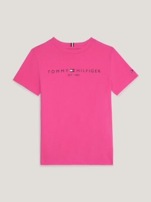 Pink tommy 2025 hilfiger shirt