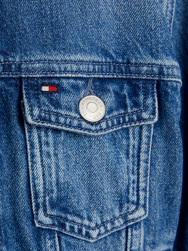 denim essential oversized fit jeansjacke für kids unisex - tommy hilfiger