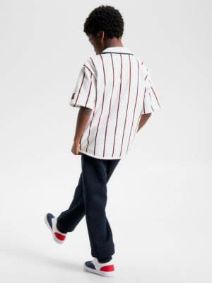 weiß disney x tommy genderneutrales baseball-t-shirt mit wappen für maedchen - tommy hilfiger