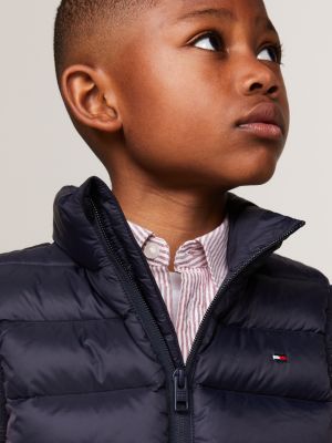 doudoune légère sans manches essential bleu pour enfant unisexe tommy hilfiger