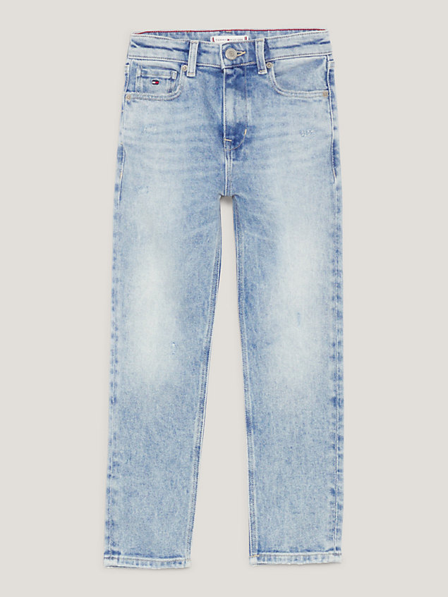 denim archive uniseks jeans met fading voor kids unisex - tommy hilfiger