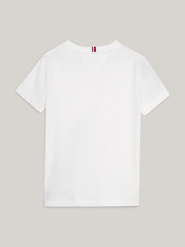 weiß genderneutrales jersey-t-shirt mit logo für kids unisex - tommy hilfiger