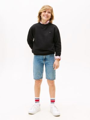 black flag embroidery sweatshirt for kids unisex tommy hilfiger