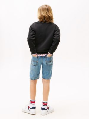 black flag embroidery sweatshirt for kids unisex tommy hilfiger