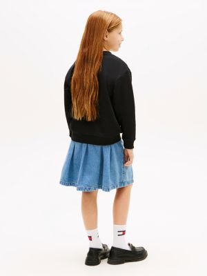 black flag embroidery sweatshirt for kids unisex tommy hilfiger