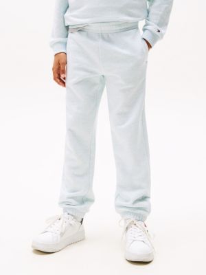 pantalon de jogging à drapeau brodé bleu pour enfant unisexe tommy hilfiger