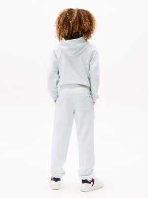 pantalon de jogging à drapeau brodé bleu pour enfant unisexe tommy hilfiger