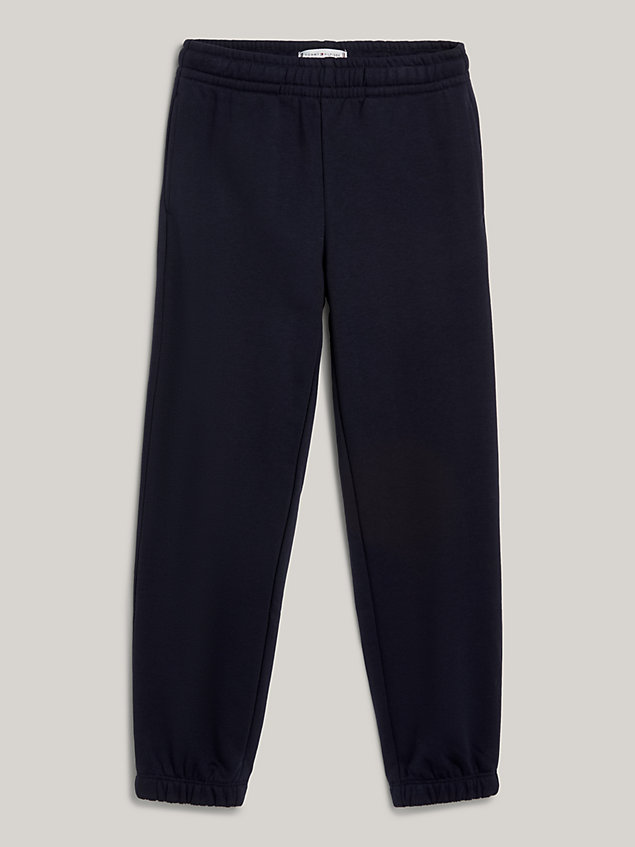 blue essential cuffed joggers for kids unisex tommy hilfiger