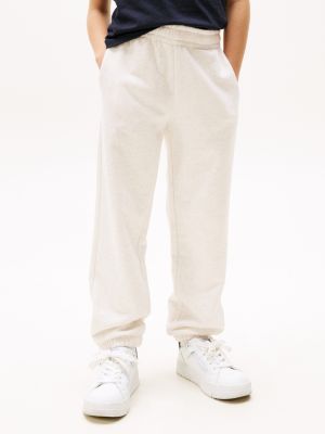 white flag embroidery joggers for kids unisex tommy hilfiger