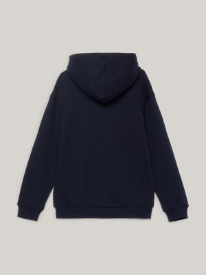 blue hilfiger monotype hoodie mit logo für unisex kinder - tommy hilfiger