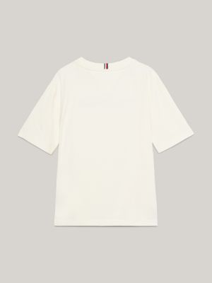 beige hilfiger monotype archive fit t-shirt für unisex kinder - tommy hilfiger