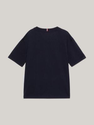 blue hilfiger monotype archive fit t-shirt für unisex kinder - tommy hilfiger