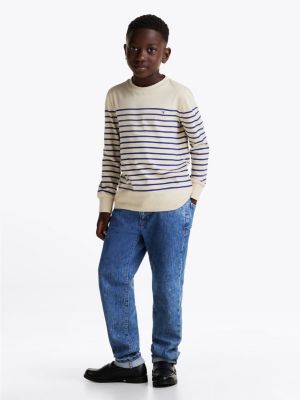 multi stripe long sleeve t-shirt for kids gender inclusive tommy hilfiger