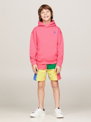TH Monogram Embroidery Hoody | Pink | Tommy Hilfiger