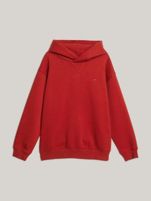 Essential Flag Fleece Hoody Red Tommy Hilfiger