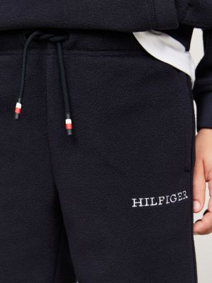 joggers hilfiger monotype in pile blu da gender-inclusive bambini tommy hilfiger