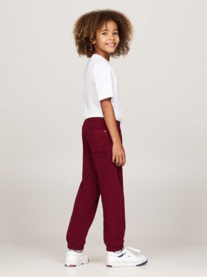 joggers hilfiger monotype in pile rosa da gender-inclusive bambini tommy hilfiger