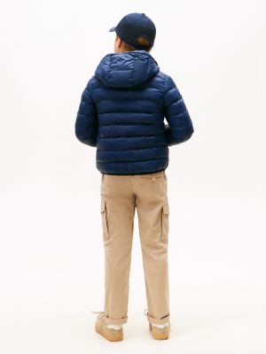 doudoune ultra-légère bleu pour enfants genre inclusif tommy hilfiger