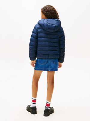 doudoune ultra-légère bleu pour enfants genre inclusif tommy hilfiger
