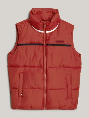 red global stripe padded vest for kids unisex tommy hilfiger