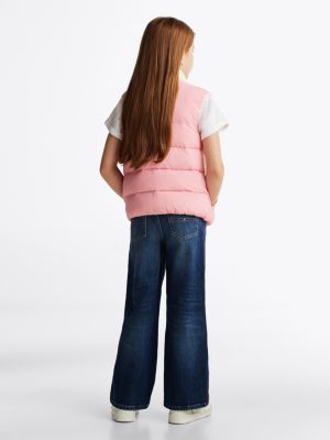 kolorowy ocieplana kamizelka z blokami kolorów dla dla dzieci i dla każdej płci - tommy hilfiger