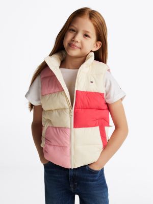 smanicato imbottito con motivo color block multi da gender-inclusive bambini tommy hilfiger