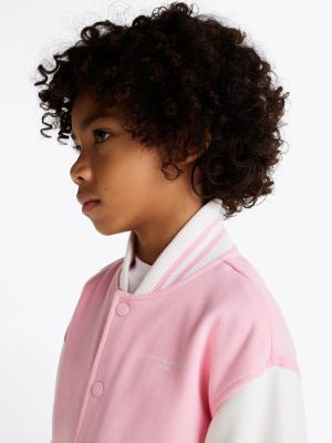 bomber oversize con righe multicolore da gender-inclusive bambini tommy hilfiger