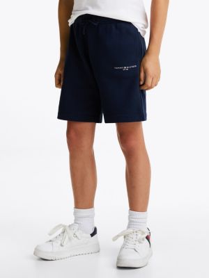 blau sweat-shorts mit logo für gender-inclusive kinder - tommy hilfiger