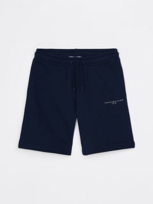 blau sweat-shorts mit logo für gender-inclusive kinder - tommy hilfiger