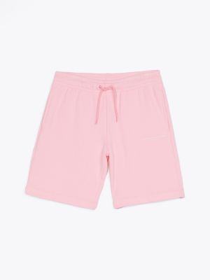 rosa sweat-shorts mit logo für gender-inclusive kinder - tommy hilfiger