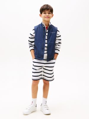 blauw superlicht gewatteerd opvouwbaar gilet voor kinderen gender inclusive - tommy hilfiger