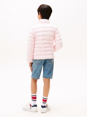 doudoune mixte légère rose pour enfants genre inclusif tommy hilfiger