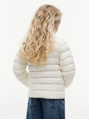 beige essential lightweight down jacket for kids gender inclusive tommy hilfiger