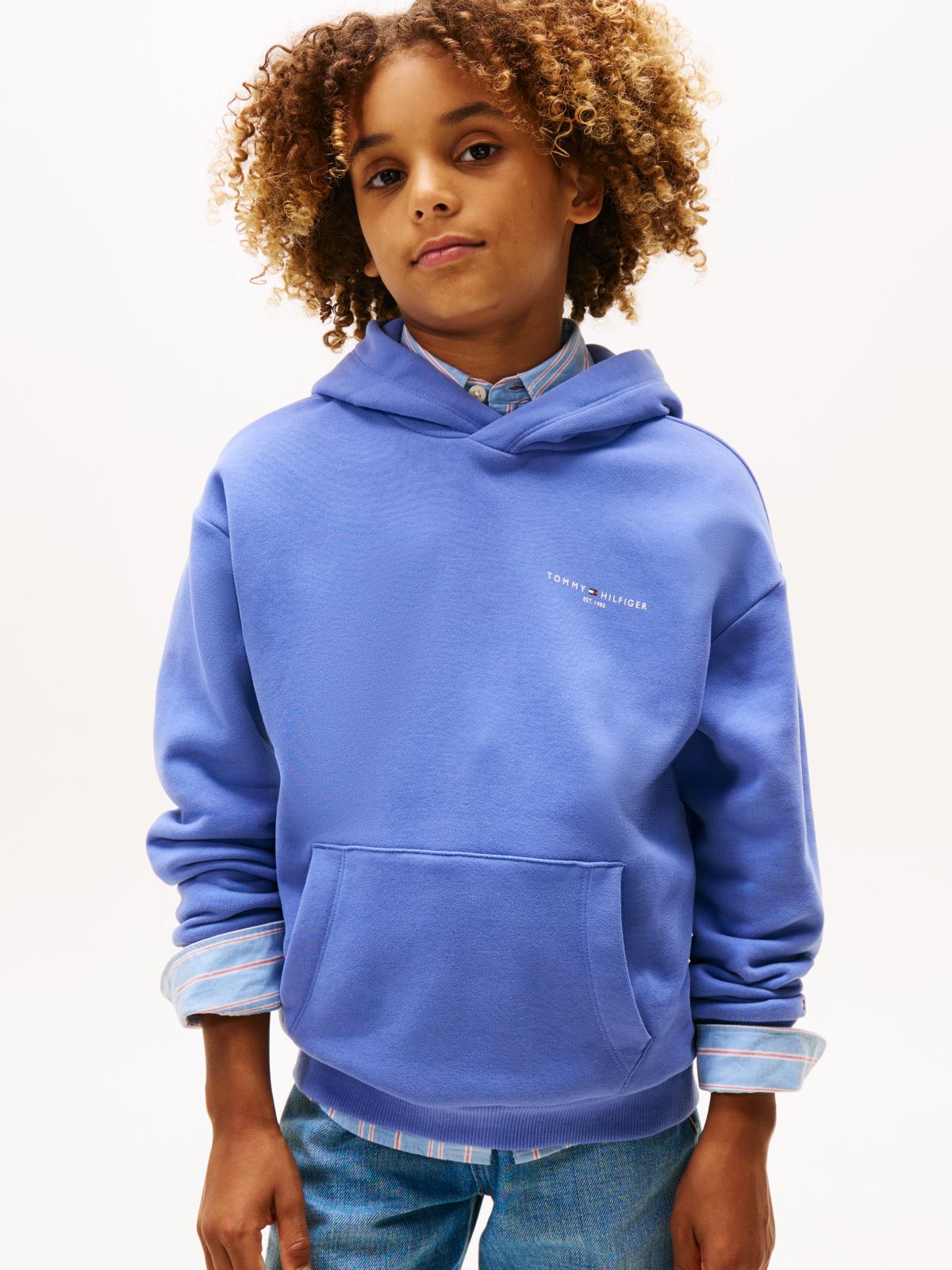 Logo Regular Fleece Hoody — Pink