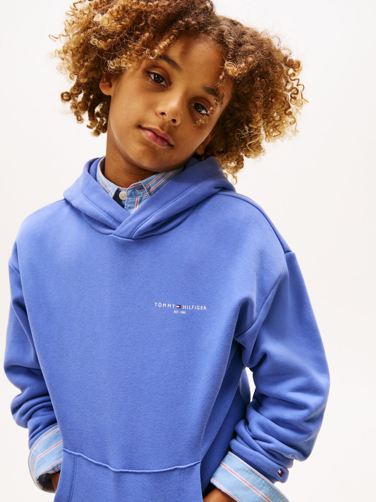 Logo Regular Fleece Hoody — Pink